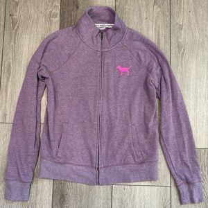 Victoria’s Secret PINK Purple Long Sleeve Zip Up Sweatshirt